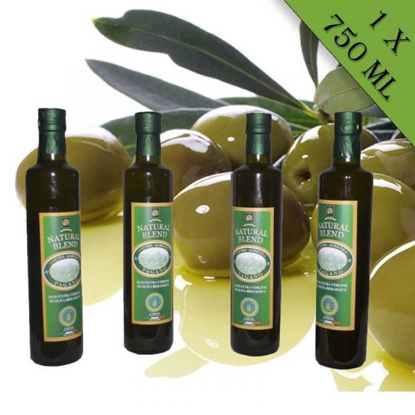 Olio extravergine di oliva biologico 1 bottiglia da 750 ml